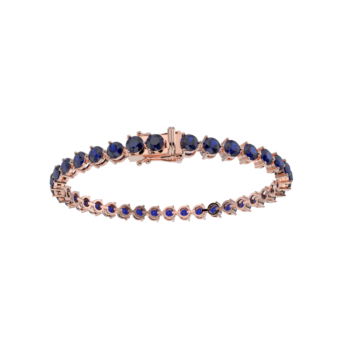 Bracelet with Blue Sapphire on a Rose Gold