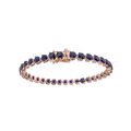 Bracelet with Blue Sapphire on a Rose Gold