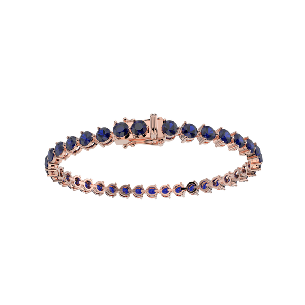 Bracelet with Moissanite on a Rose Gold Vermeil