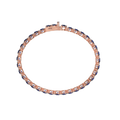 Bracelet with Blue Sapphire on a Rose Gold