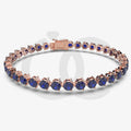 Bracelet with Blue Sapphire on a Rose Gold