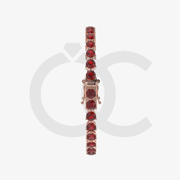 Bracelet with Ruby on a Rose Gold