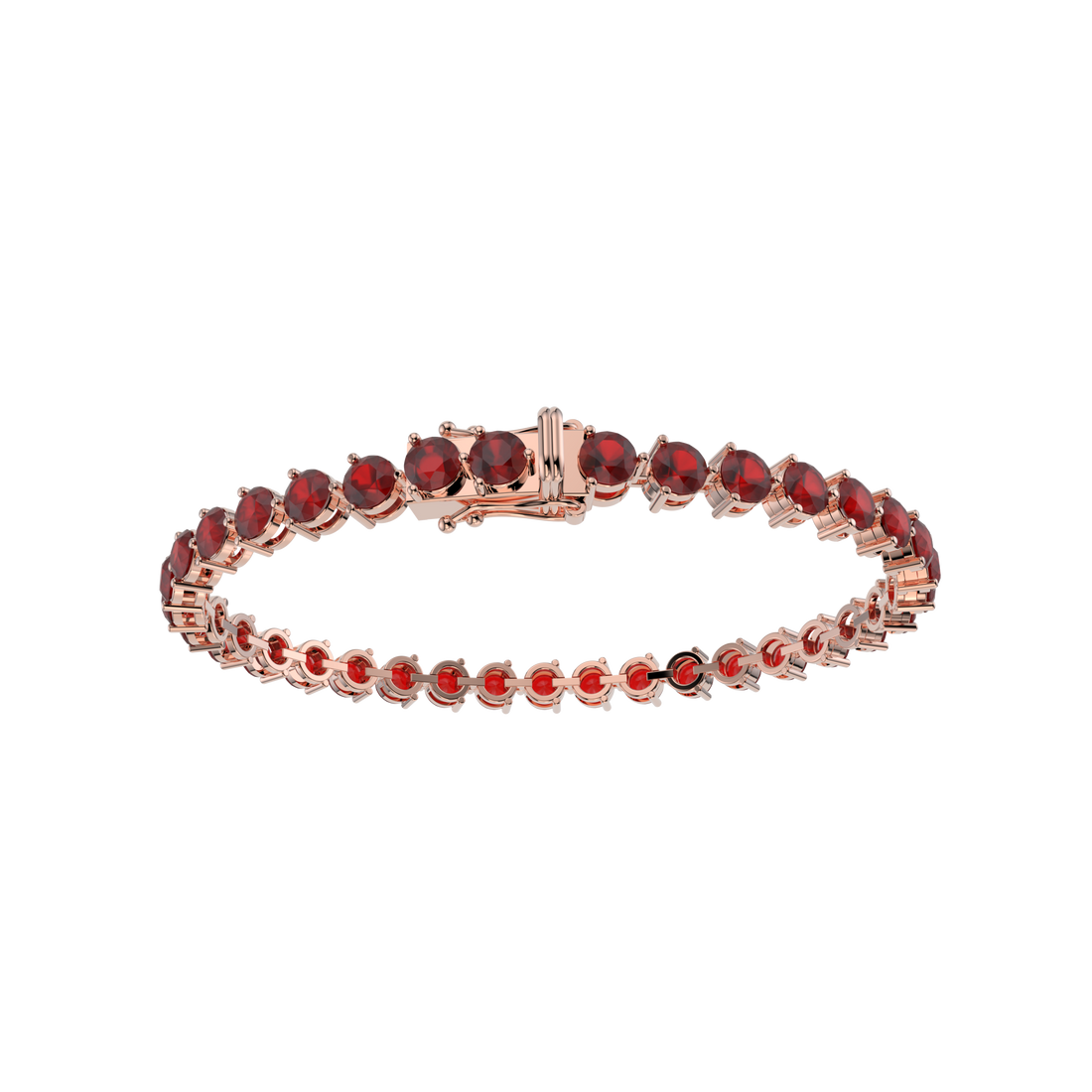 Bracelet with Ruby on a Rose Gold
