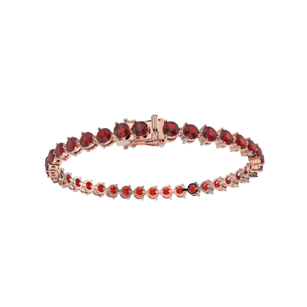 Bracelet with Ruby on a Rose Gold