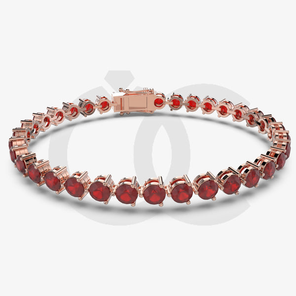 Bracelet with Ruby on a Rose Gold