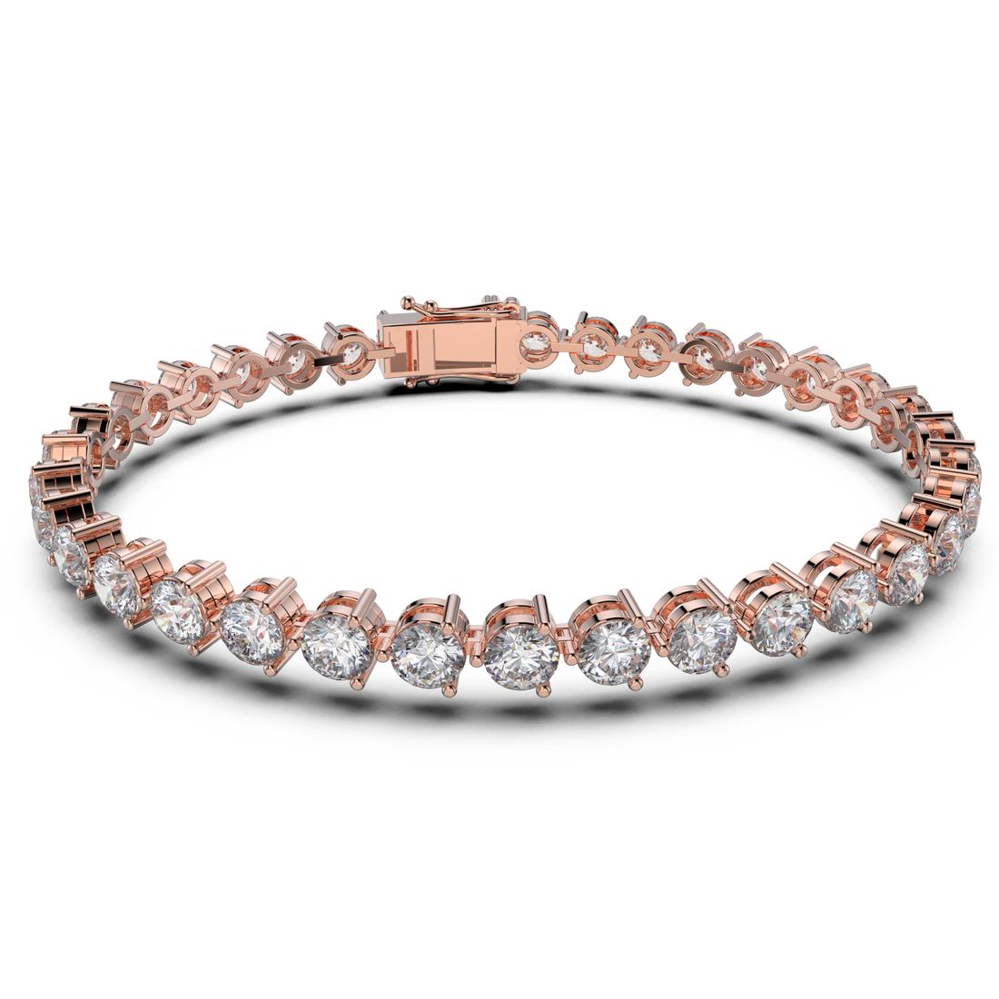 Bracelet with Lab Grown Diamond on a Rose Gold