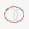 Bracelet with Moissanite on a Rose Gold Vermeil