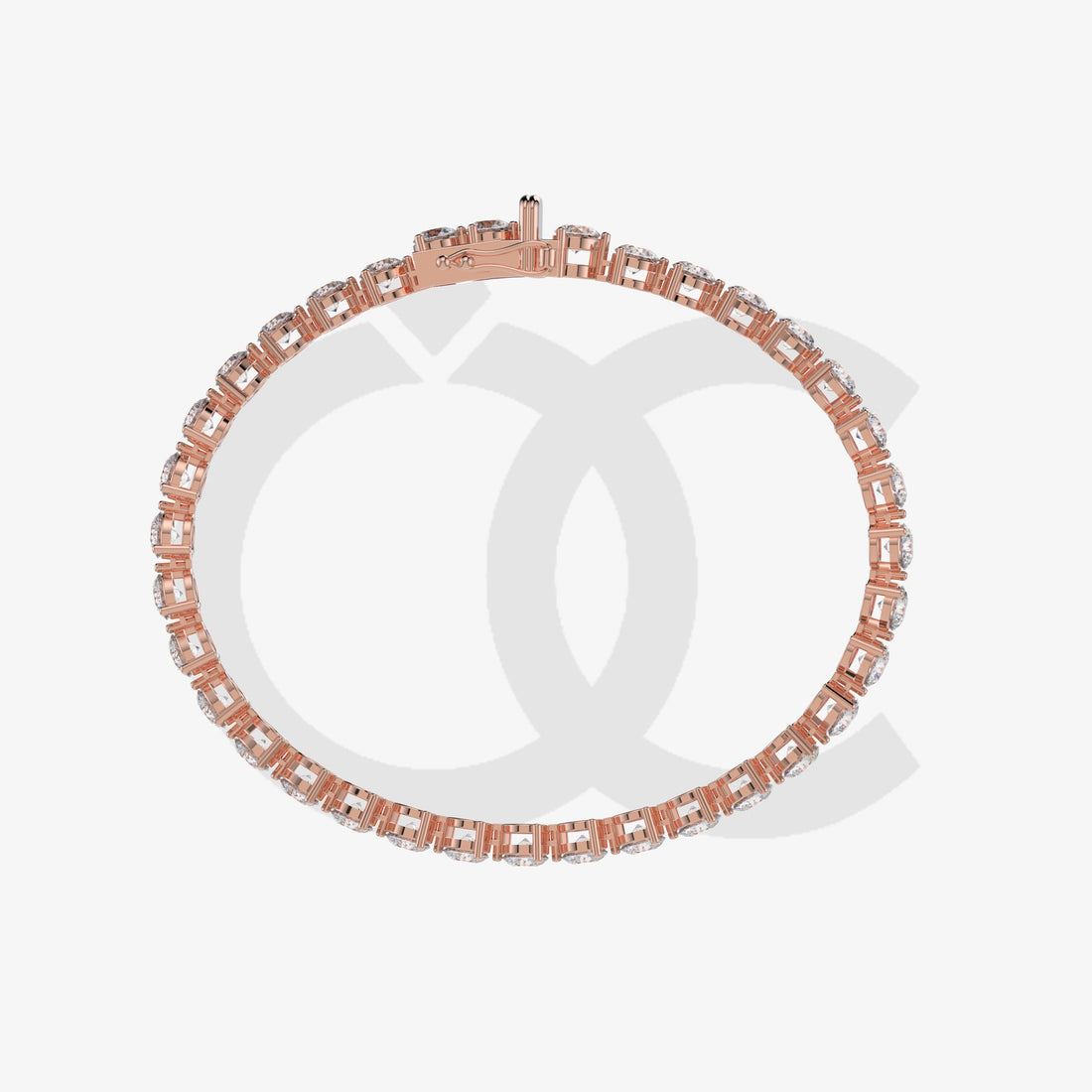 Bracelet with Natural Diamond on a Rose Gold