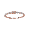 Bracelet with Moissanite on a Rose Gold Vermeil