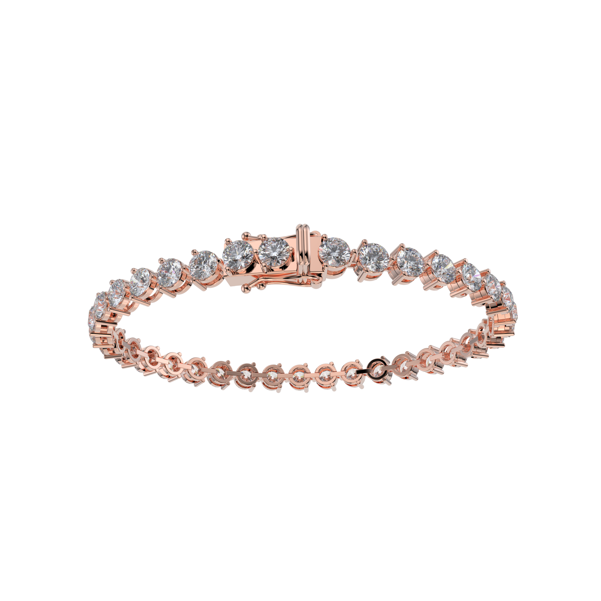 Bracelet with Lab Grown Diamond on a Rose Gold