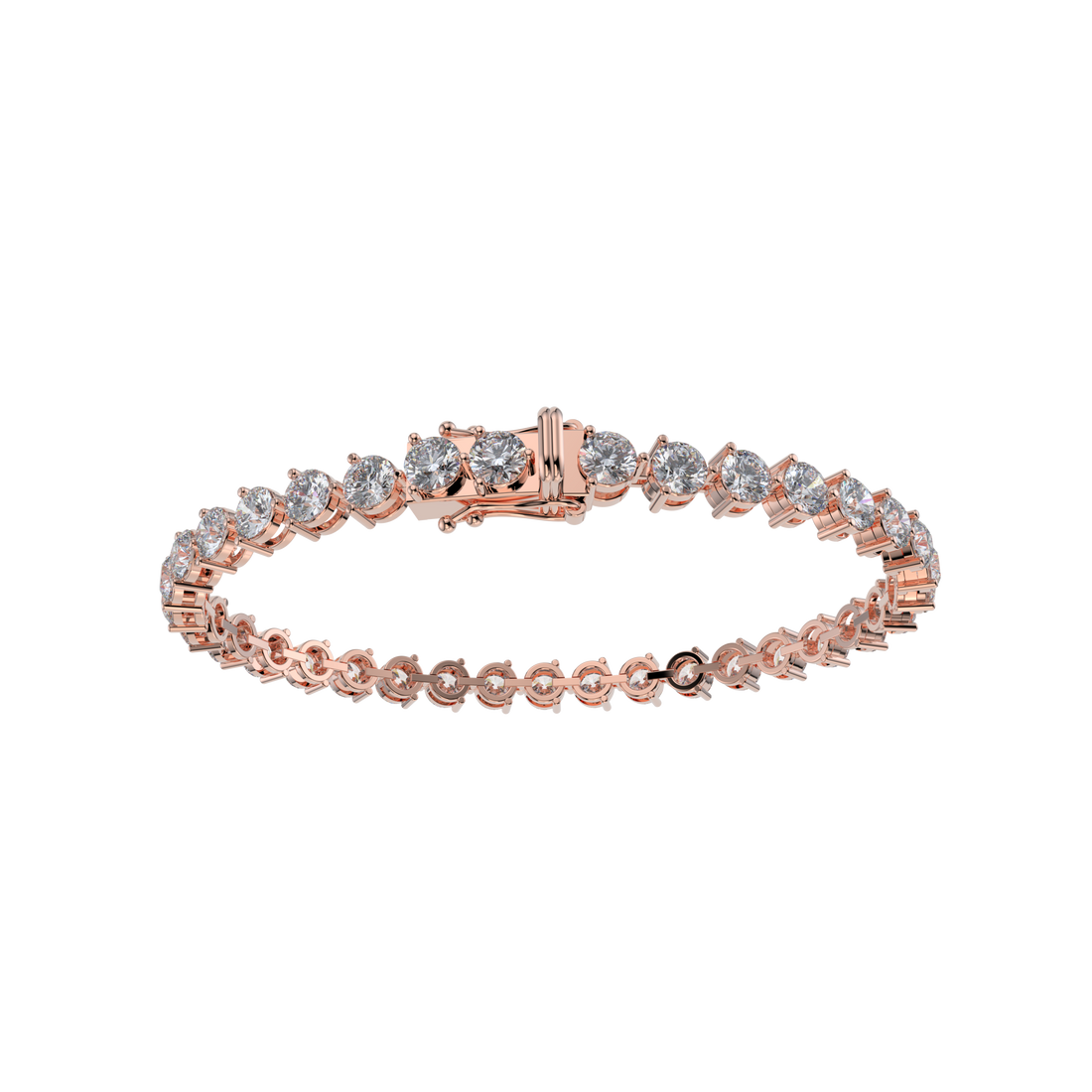 Bracelet with Natural Diamond on a Rose Gold