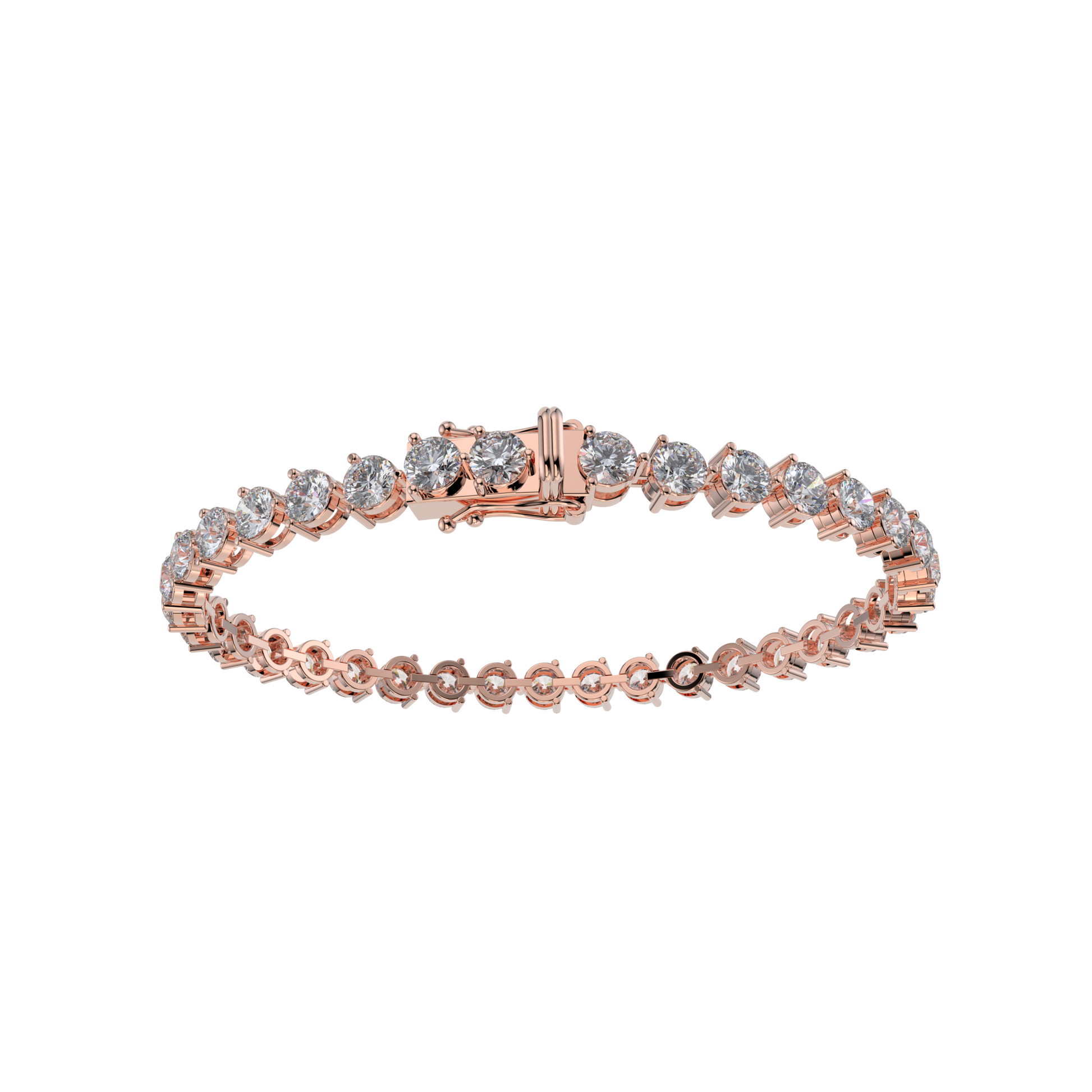 Bracelet with Natural Diamond on a Rose Gold