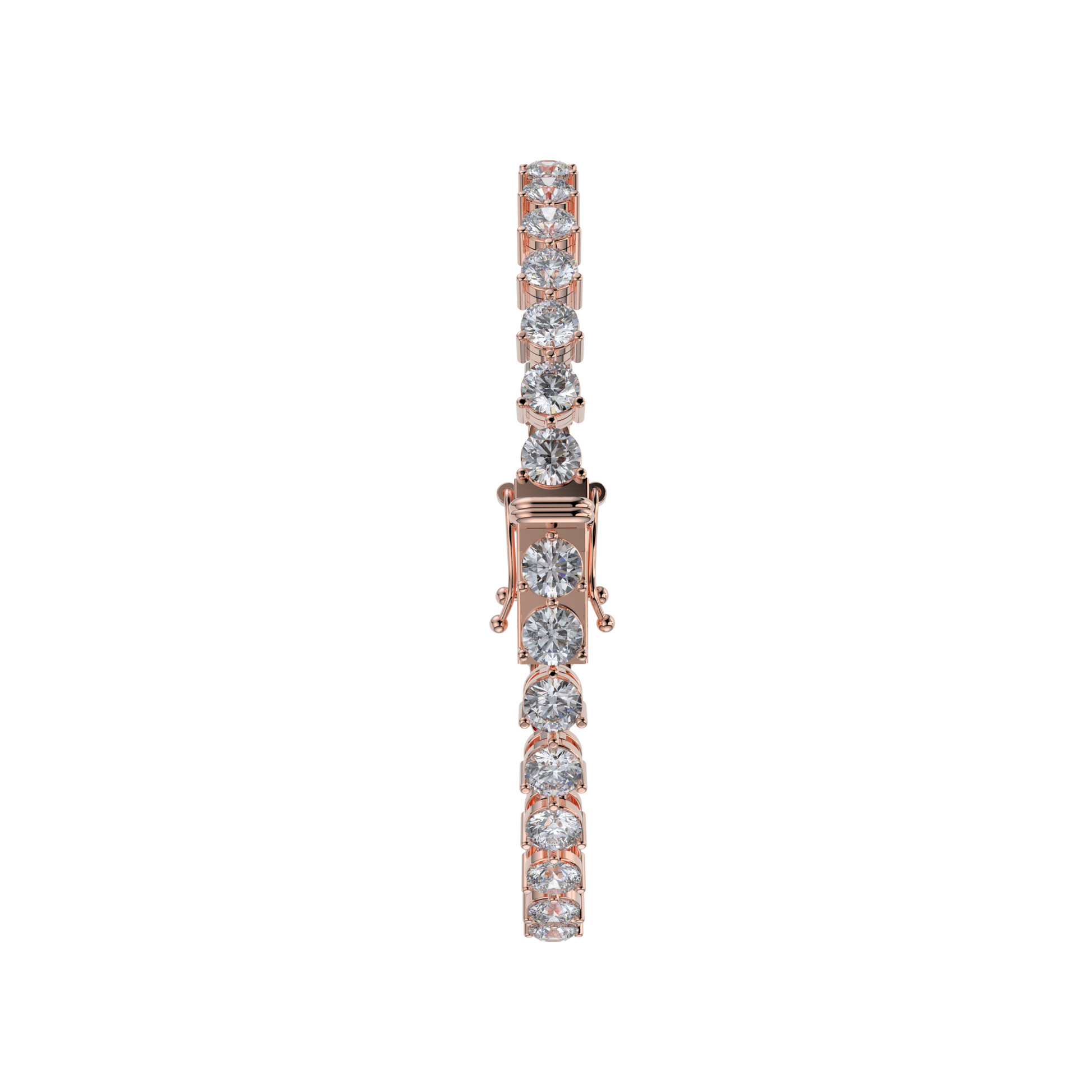 Bracelet with Lab Grown Diamond on a Rose Gold
