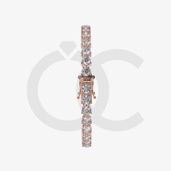 Bracelet with Lab Grown Diamond on a Rose Gold