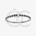 Bracelet with Black Diamond on a White Gold