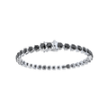 Bracelet with Black Diamond on a White Gold