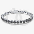 Bracelet with Black Diamond on a White Gold