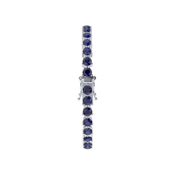 Bracelet with Blue Sapphire on a White Gold