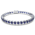 Bracelet with Blue Sapphire on a White Gold