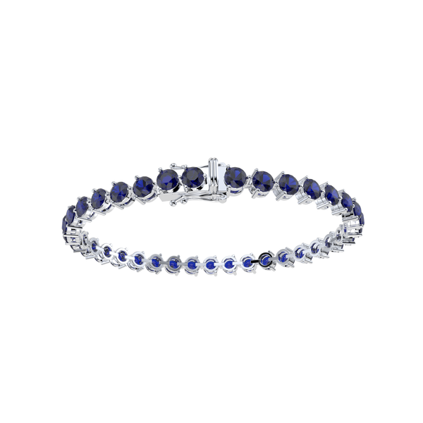 Bracelet with Blue Sapphire on a White Gold