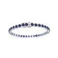 Bracelet with Blue Sapphire on a White Gold