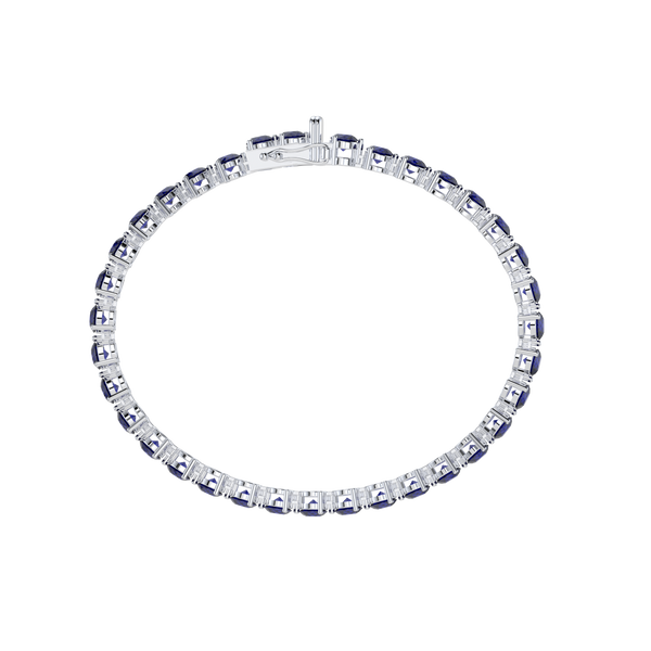 Bracelet with Blue Sapphire on a White Gold