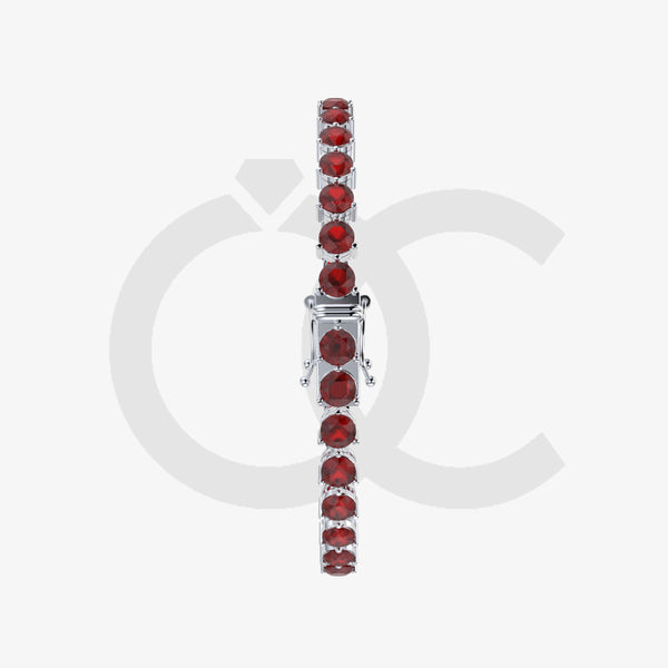 Bracelet with Ruby on a White Gold
