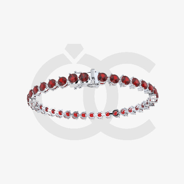 Bracelet with Ruby on a White Gold