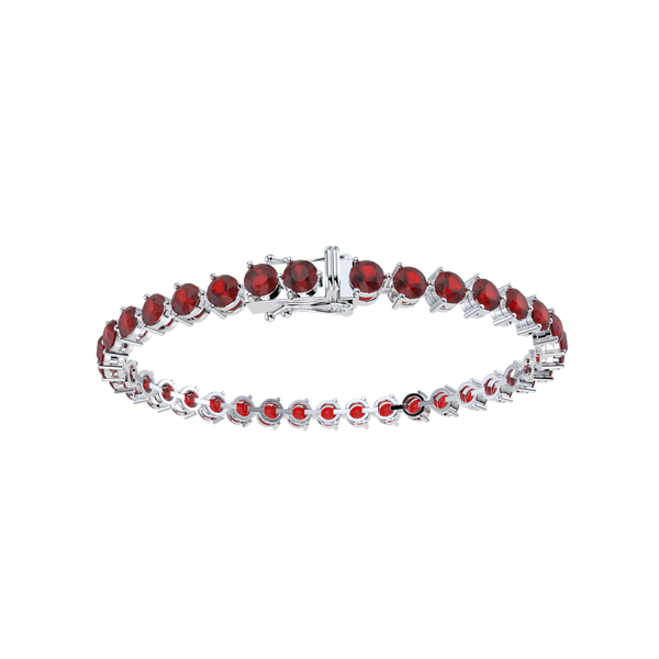 Bracelet with Ruby on a White Gold