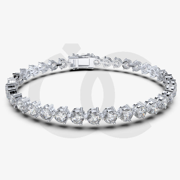 Bracelet with Natural Diamond on a White Gold