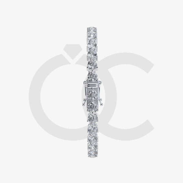 Bracelet with Natural Diamond on a White Gold