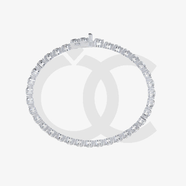 Bracelet with Lab Grown Diamond on a White Gold