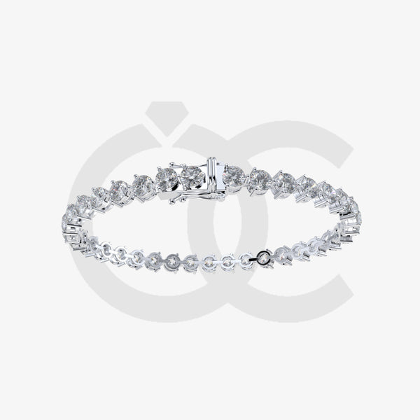 Bracelet with Lab Grown Diamond on a White Gold
