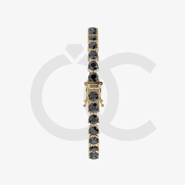 Bracelet with Moissanite on a Gold Vermeil