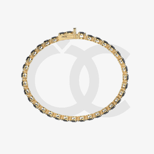 Bracelet with Moissanite on a Gold Vermeil