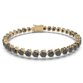 Bracelet with Black Diamond on a Yellow Gold