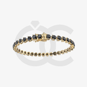 Bracelet with Moissanite on a Gold Vermeil