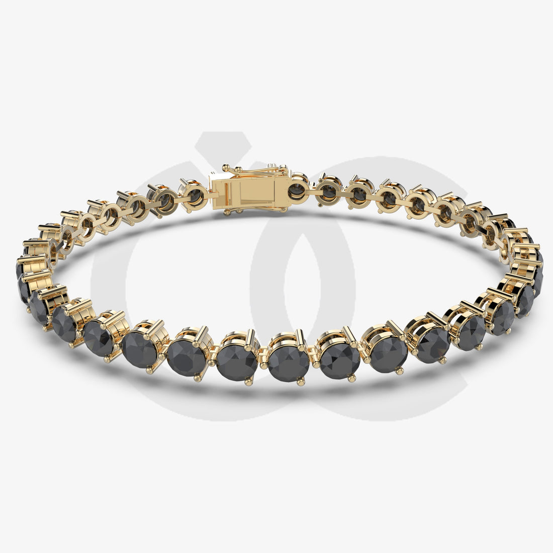 Bracelet with Moissanite on a Gold Vermeil