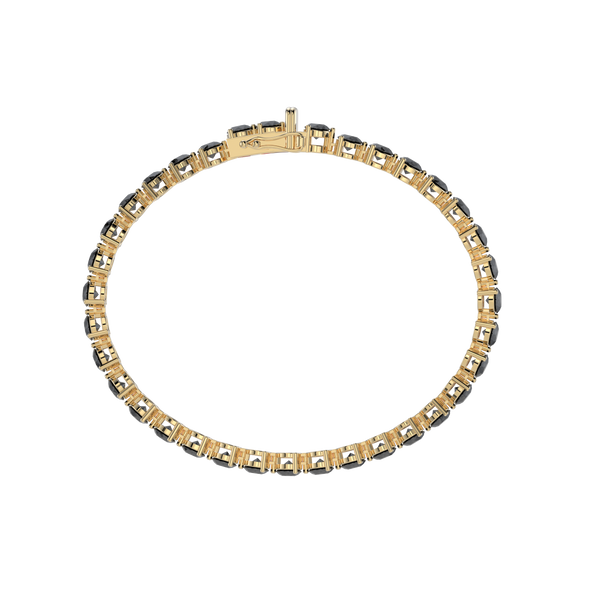 Bracelet with Moissanite on a Gold Vermeil