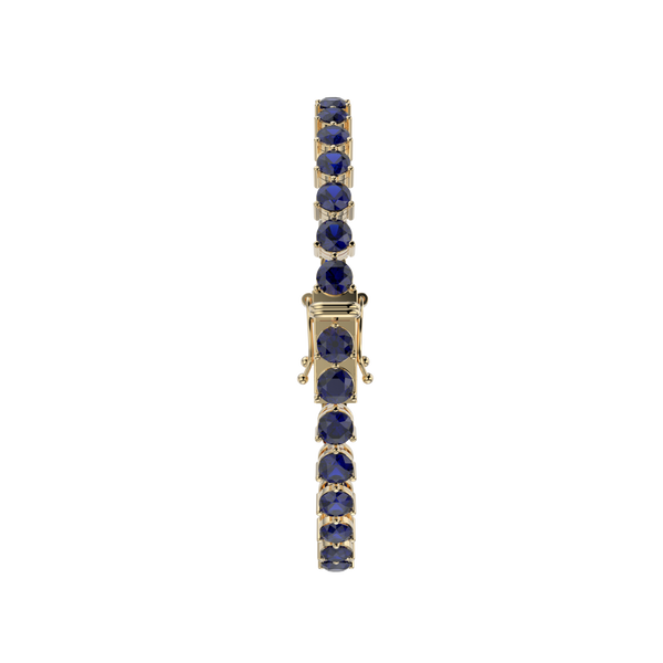 Bracelet with Blue Sapphire on a Yellow Gold