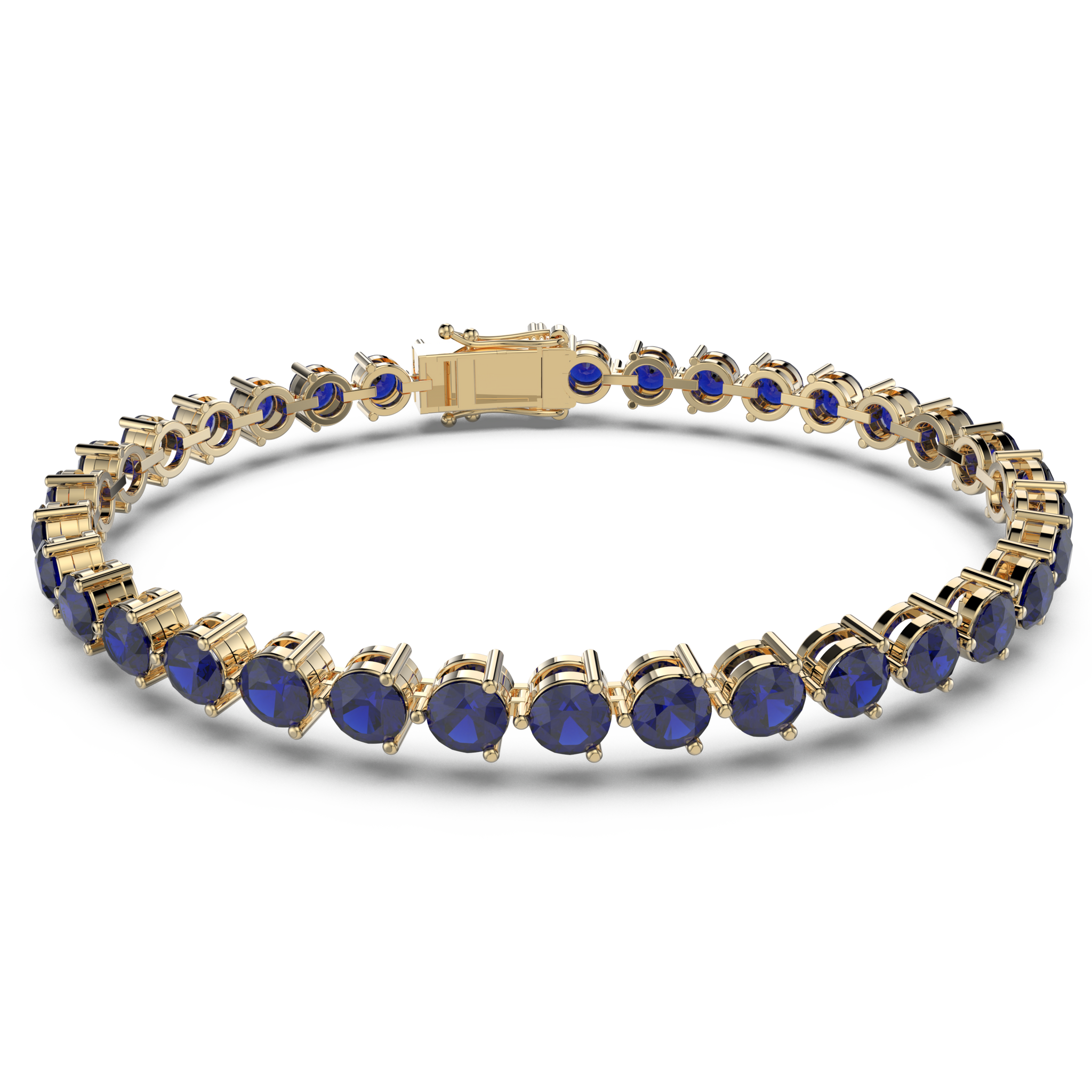 Bracelet with Moissanite on a Gold Vermeil