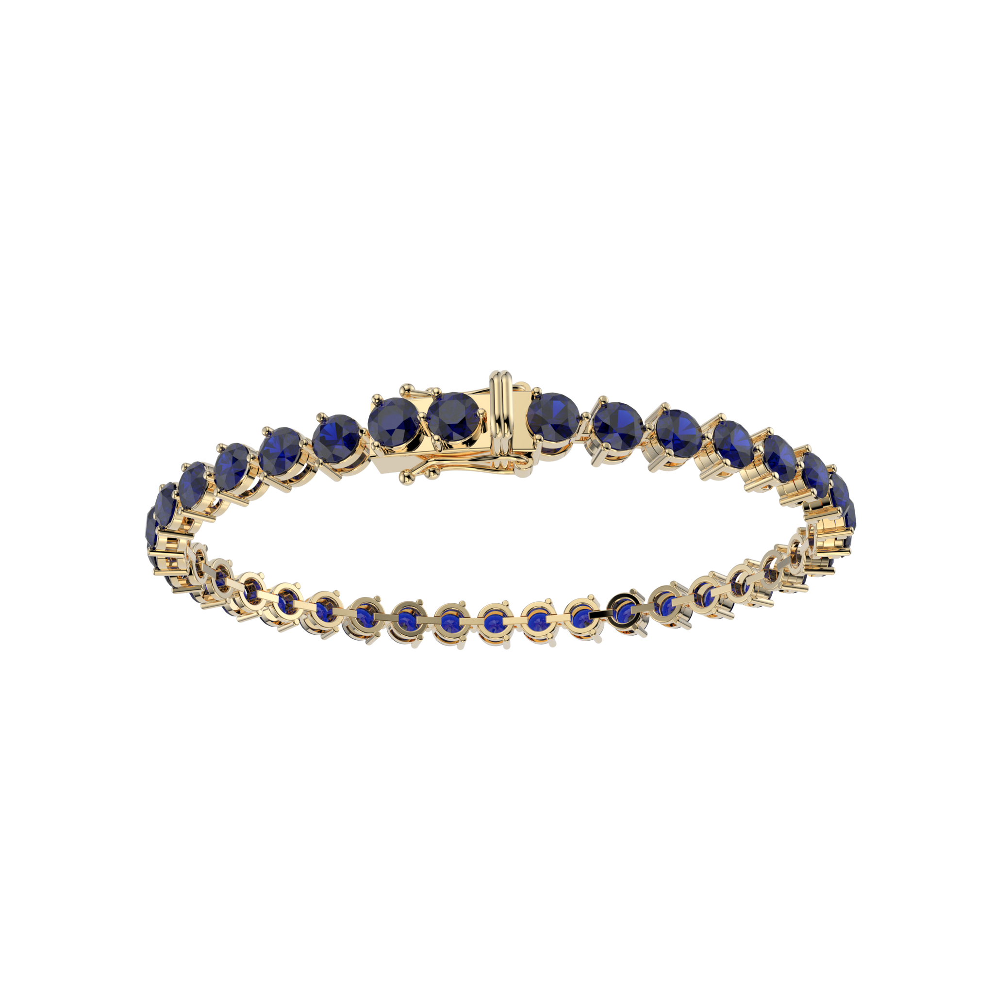 Bracelet with Moissanite on a Gold Vermeil