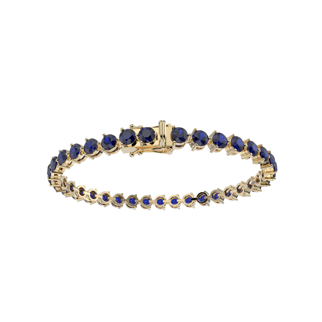 Bracelet with Moissanite on a Gold Vermeil