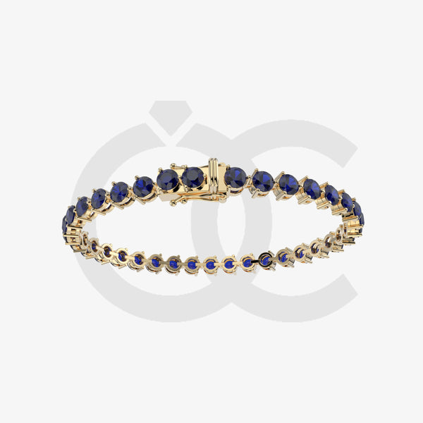 Bracelet with Moissanite on a Gold Vermeil