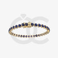 Bracelet with Blue Sapphire on a Yellow Gold