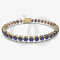 Bracelet with Blue Sapphire on a Yellow Gold