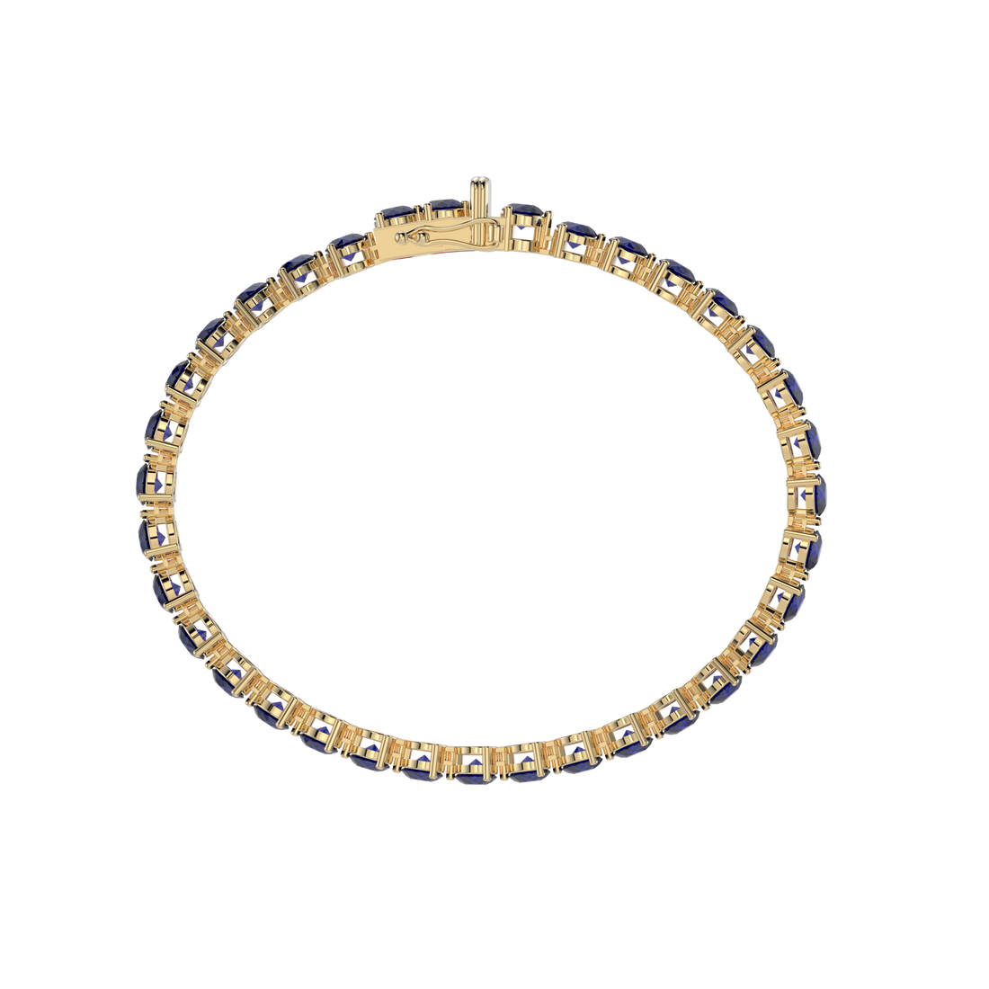 Bracelet with Moissanite on a Gold Vermeil