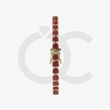 Bracelet with Moissanite on a Gold Vermeil