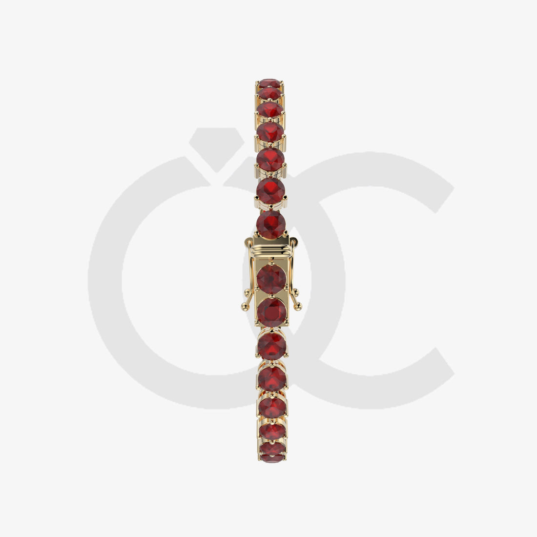 Bracelet with Moissanite on a Gold Vermeil
