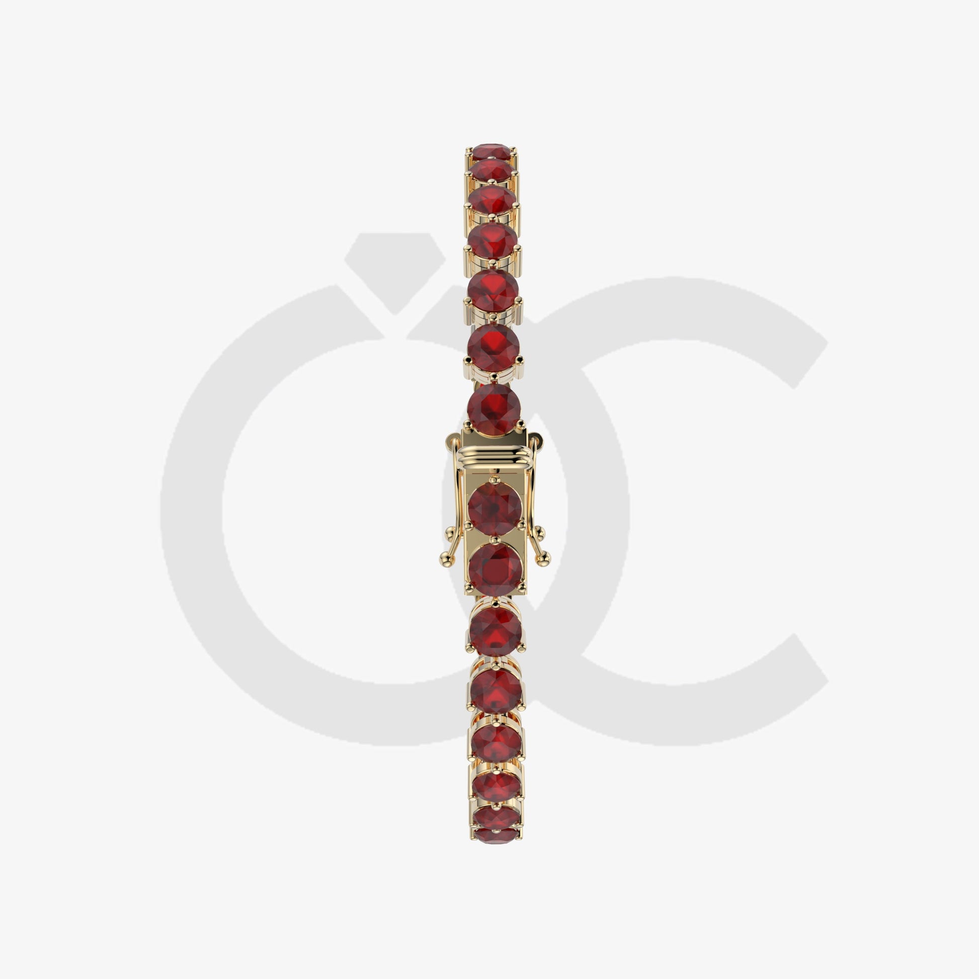 Bracelet with Moissanite on a Gold Vermeil
